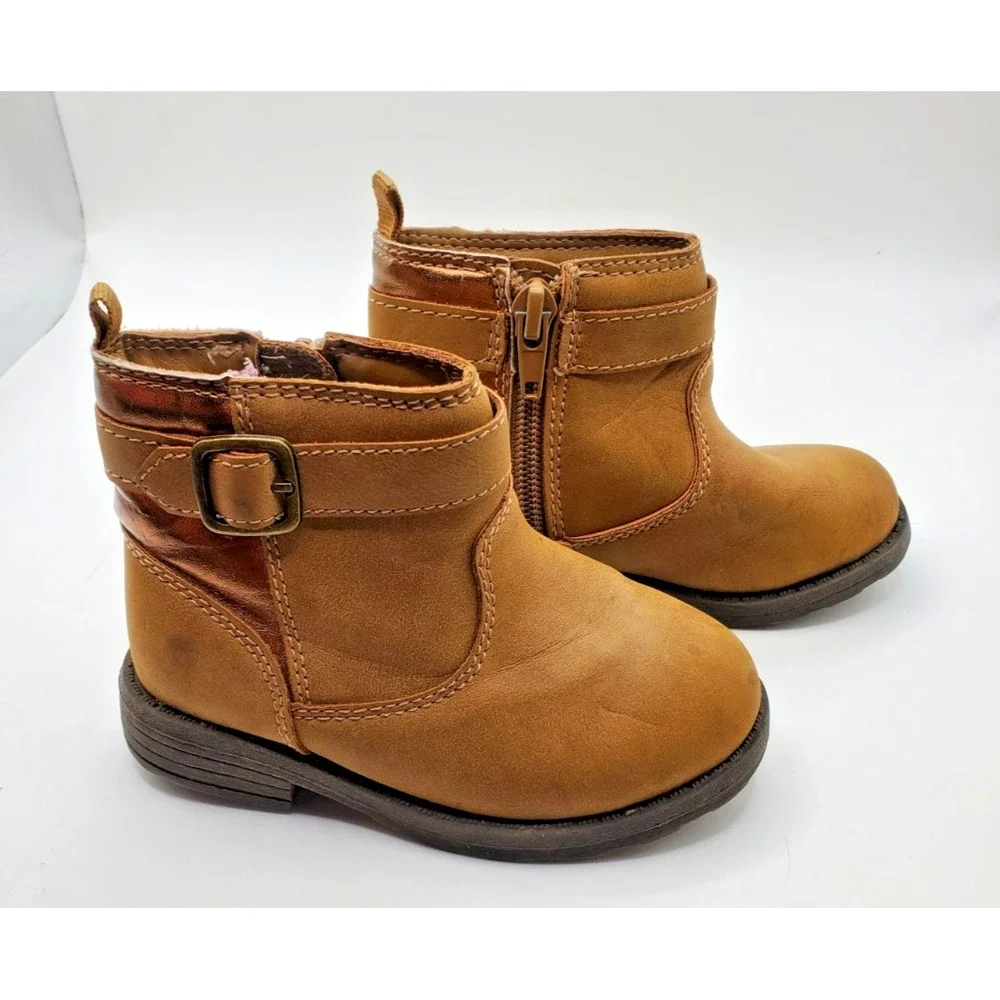 Lot of 2 Carters‎ Boots Aileen Ankle & Erica Riding Boots Girls Sz 6 M Brown